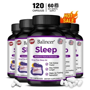 Sleep Supplement - Melatonin + Natural Plant Extracts, Promotes Healthy Sleep Cycles