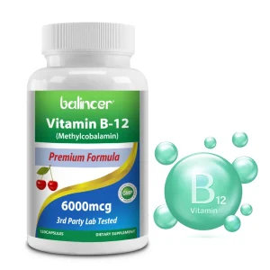 Vitamin B12, 6000 mcg, Vitamin Dietary Supplement, Supports Energy Metabolism