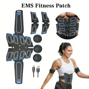 Muscle Stimulator Abdominal Shaping Belt, PU Leather Training Waist Trimmer Belt