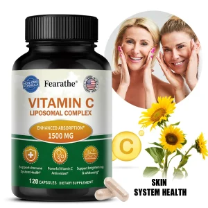 Vitamin C 1500 Mg Supplement - Improves Absorption, Immune System and Collagen Health, Antioxidant